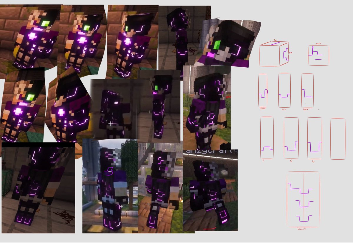 Peaabrain_'s tweet photo. Nqh rly shows how if things seem bad now that they rly can get worse
Anywho my (atp 90% android) nqh! Branzy design! 
+ a tryna figure his skin out chart I lwky gave up on 
#branzycraftfanart #nqh https://t.co/Lcsrlg1ghZ