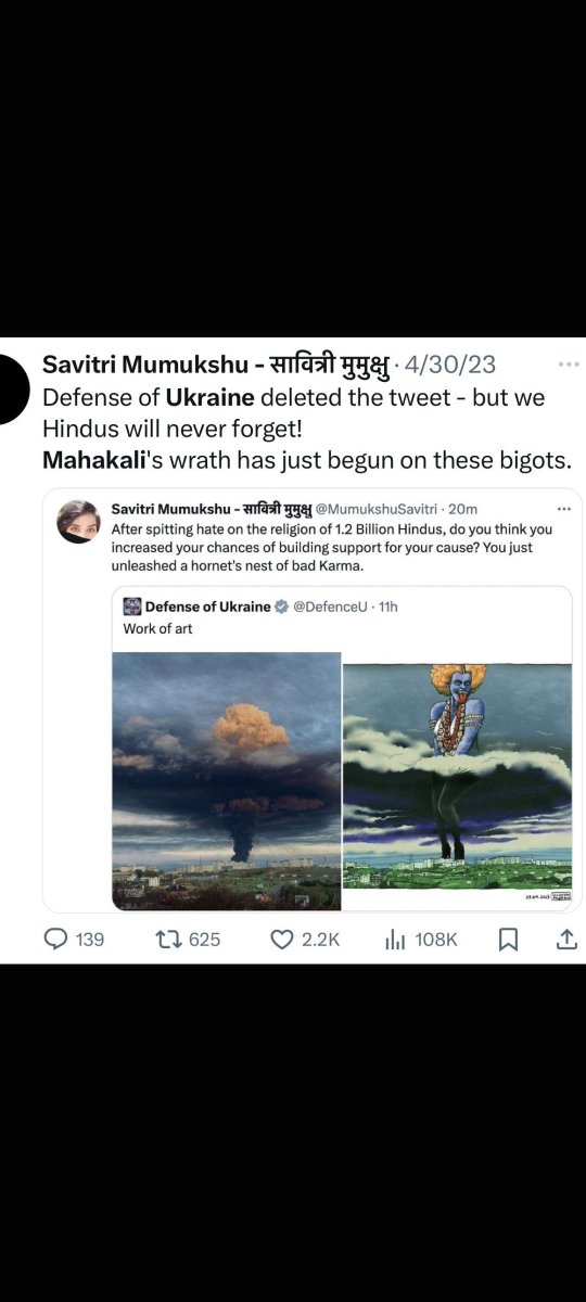 HinduAstraX's tweet photo. Let's say fuck ukraine .slava russia 
#10Oct26 #नवरात्रि #deadlock https://t.co/9bGcd9loQh