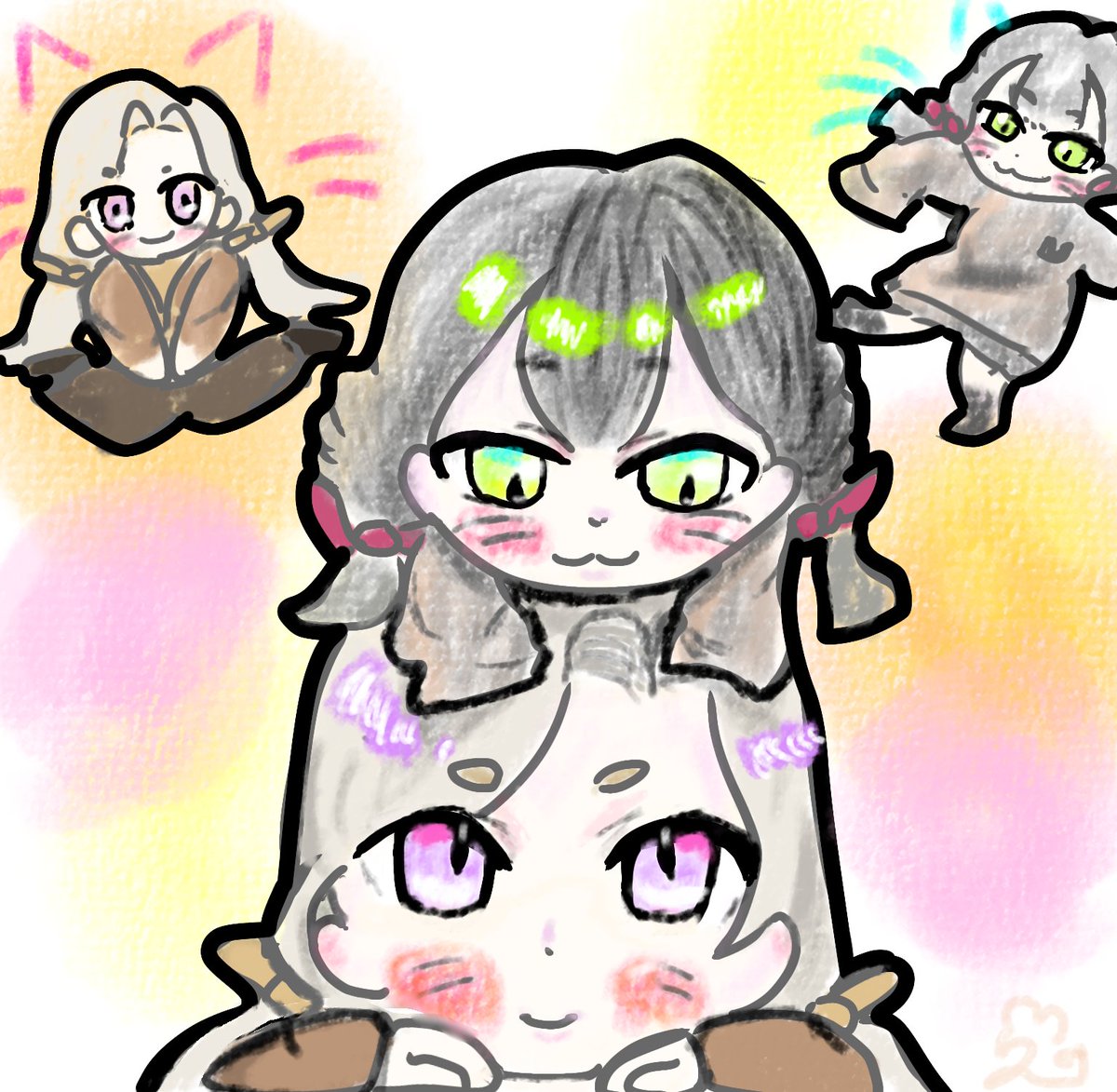 wataririsu9's tweet photo. @nya___nneko とってもかわいく描いてくださって、ありがとうございます‼正直ずっと楽しみにしてました…！
そしてこちら、ささやかながら私も描いてみました‼
あらためてありがとうございました！！
良ろしければ、うちの子を保存してもよろしいでしょうか？ https://t.co/QAvsI72P3Q