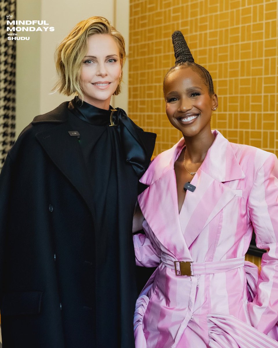 abigailmusida's tweet photo. This Monday on Mindful Mondays with Shudu, I sit down with Charlize Theron for a conversation about Africa’s potential, our young people, the work being done on the ground, and the realities we cannot afford to look away from. Episode out tomorrow 💕 https://t.co/dofllWeLFA