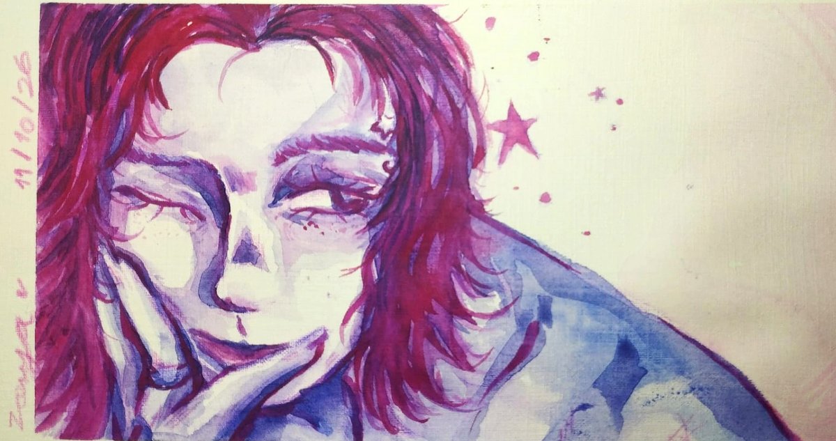 ZonyaArt's tweet photo. ✶⋆.˚₊⊹
#watercolor · #selfportrait https://t.co/TJOy11kLYk