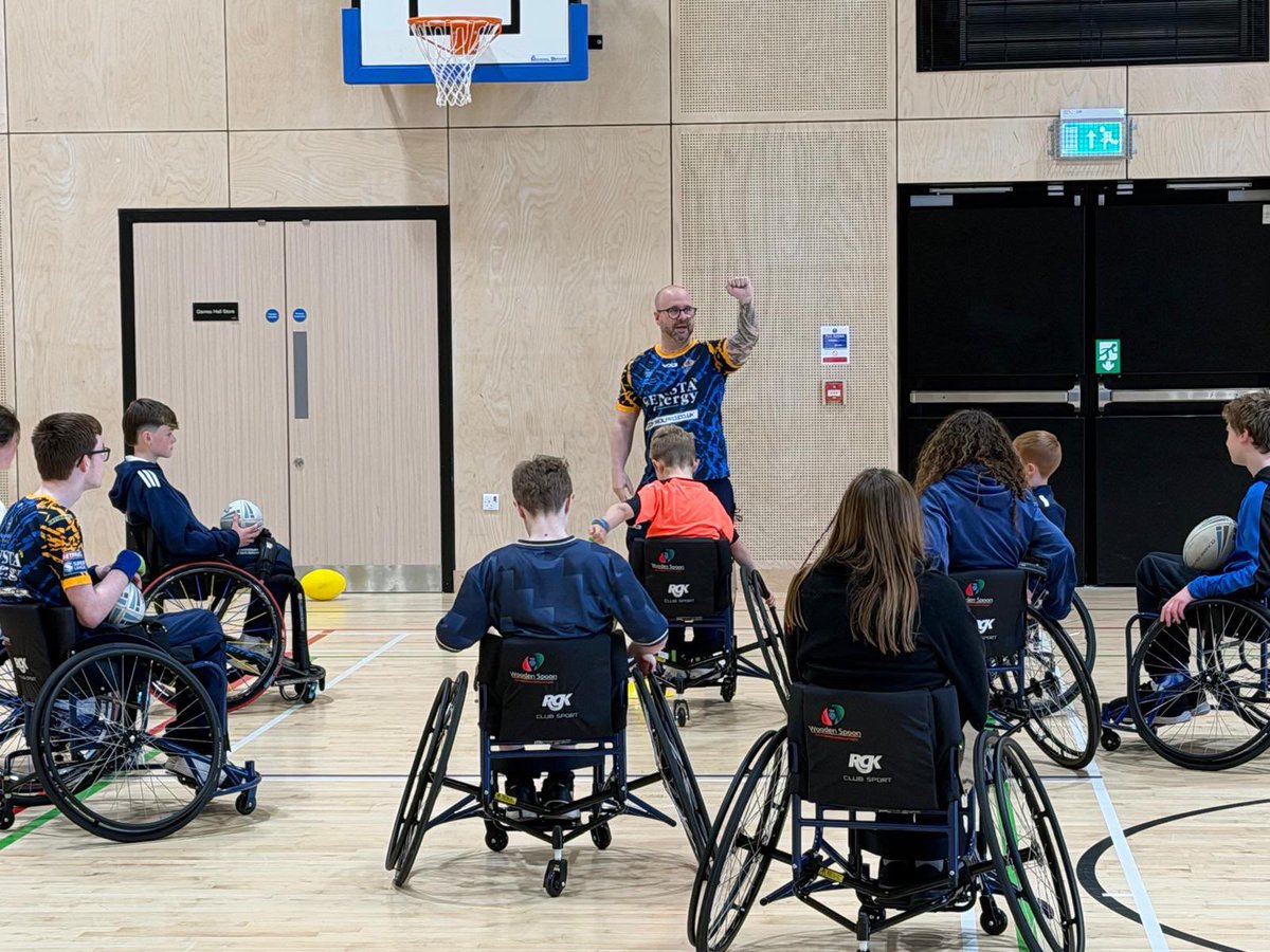 edingiants's tweet photo. Youth Wheelchair Rugby League Taster Day ✅

Thanks to @charityspoonscotland for funding 7 youth wheelchairs that have enabled us to widen our reach and start to attract the next generation to the sport. 

We keep going 🔵🟡 https://t.co/i5Rg9fqLuH