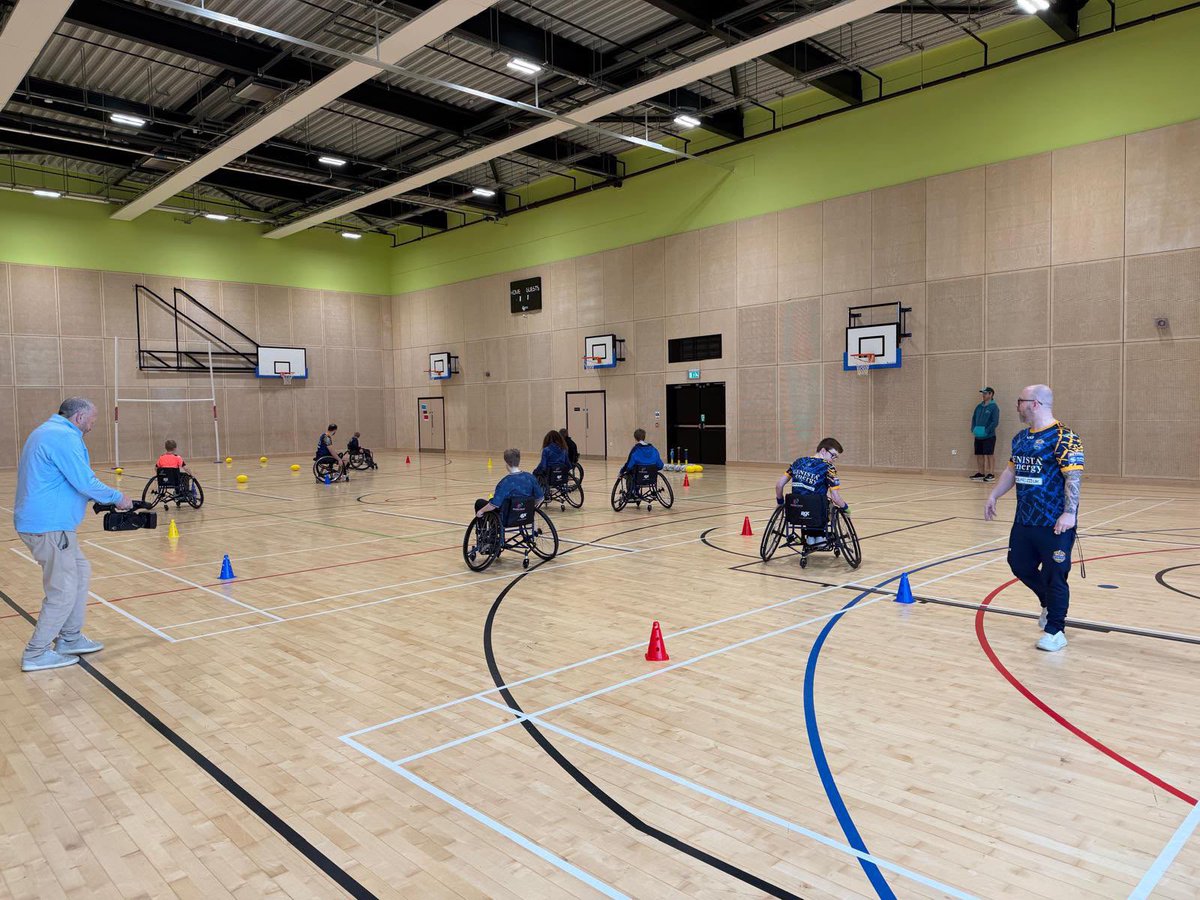 edingiants's tweet photo. Youth Wheelchair Rugby League Taster Day ✅

Thanks to @charityspoonscotland for funding 7 youth wheelchairs that have enabled us to widen our reach and start to attract the next generation to the sport. 

We keep going 🔵🟡 https://t.co/i5Rg9fqLuH