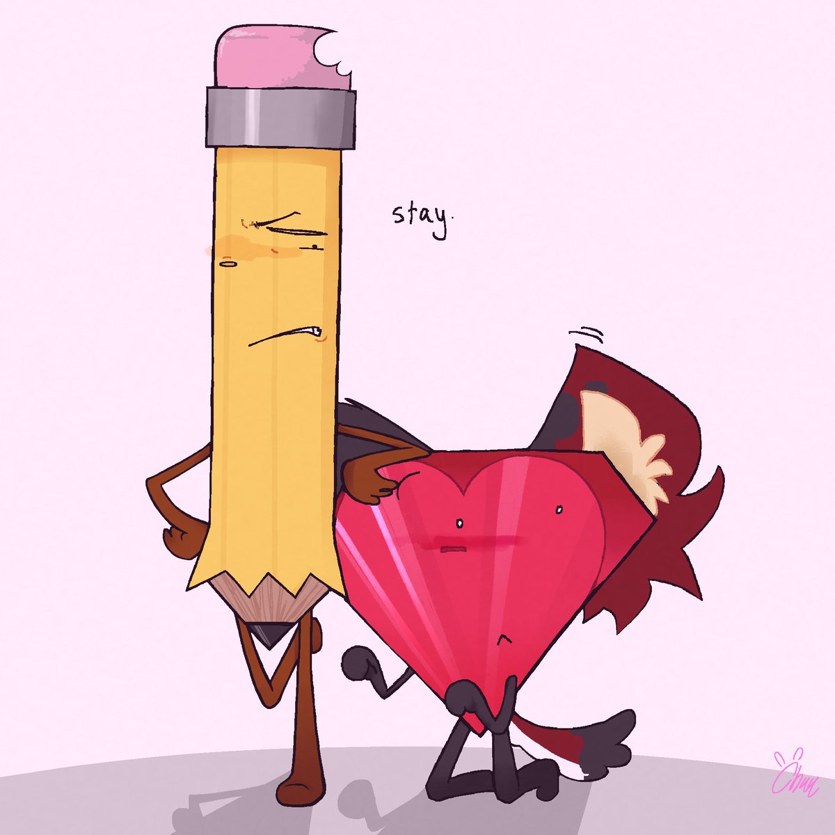 buriedchuutie's tweet photo. my part of an art trade with moot @Frostedcatmint 

#bfdi #bfdia #rubycil #yuri whatever https://t.co/KIWjF9W8dY