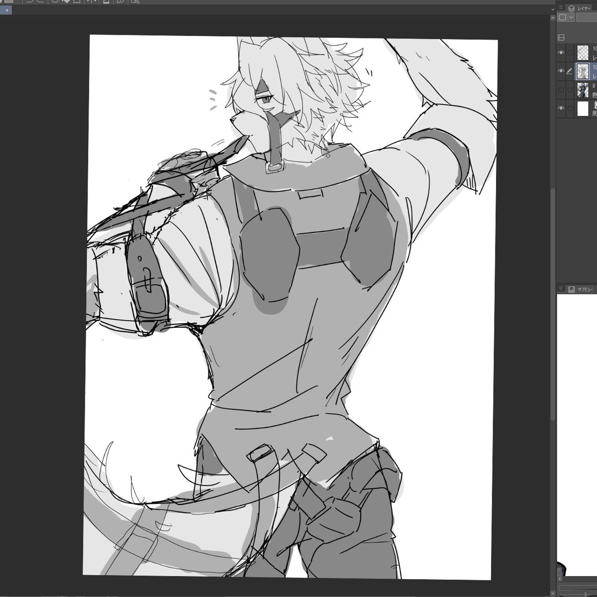 naaaa845's tweet photo. ライカンさんwip🐶 https://t.co/5WO3sILfX1