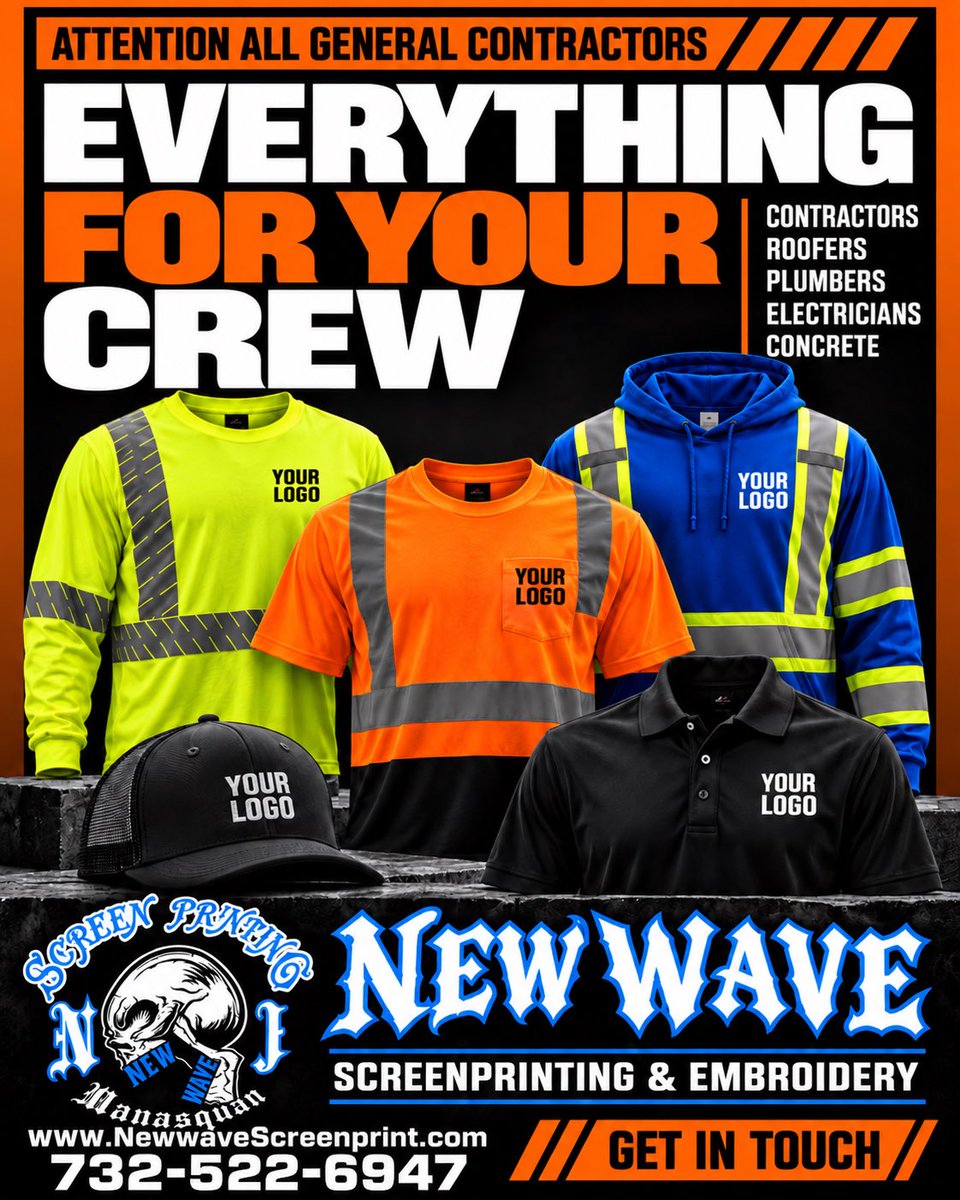 NewWaveScreen's tweet photo. We carry every name brand of workwear.
BUY SOME T-SHIRTS !!!
LOCAL guys making great custom apparel for LOCAL biz.
FREE DELIVERY for Local biz !
#teeshirts #tshirt #screenprint #customtees #customapparel #workwear https://t.co/rSNBAVQc7C