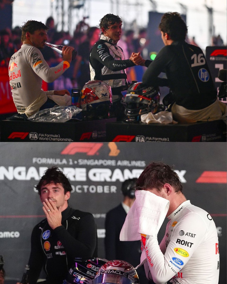 veraylec's tweet photo. the way max moved closer just to sit next to charles and mostly to have the yapping session with him 😭 https://t.co/S0GfZ7vwVn