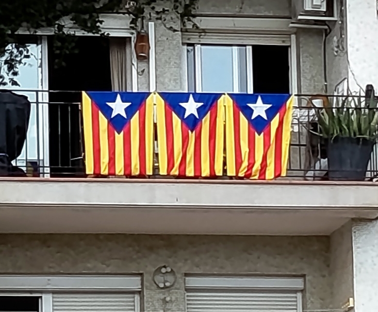 MataroxIndep's tweet photo. La Generalitat, el «Govern de Tothom», prohibeix l’estelada i el llaç groc durant la campanya electoral.

Volen silenciar la nostra reivindicació nacional. Doncs que se’n vegin més que mai!

Posem estelades als balcons i finestres!

#Estelada #Independència #Llibertat https://t.co/zX9MpaKFbk