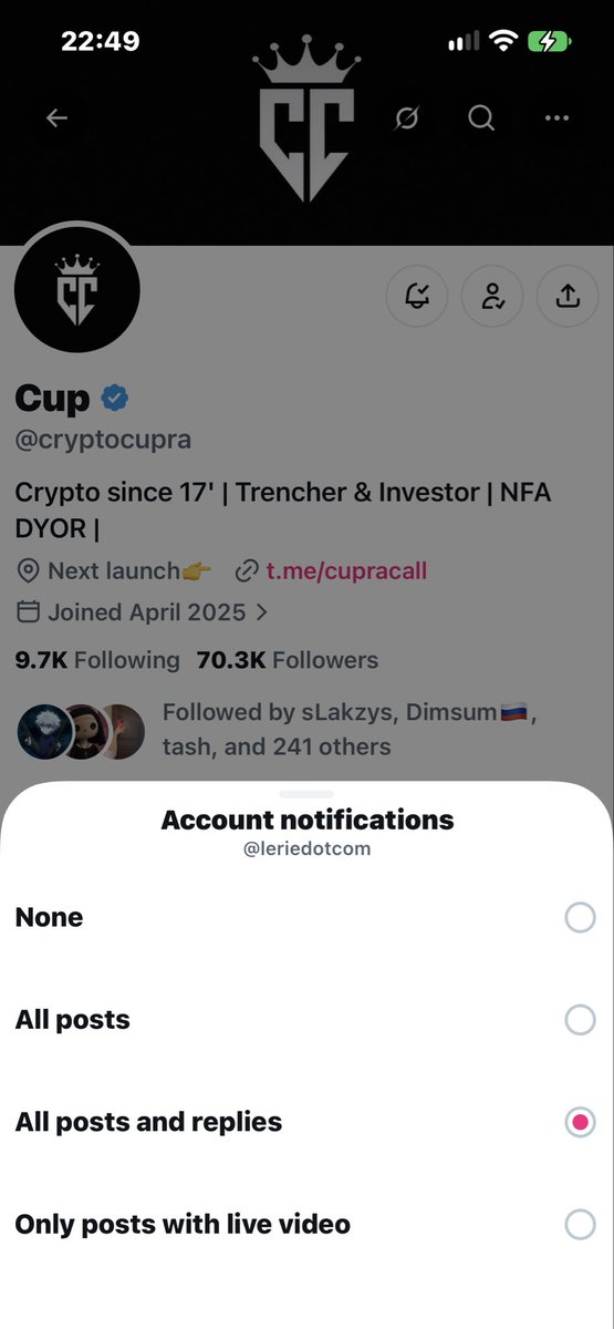 leriedotcom's tweet photo. @cryptocupra 8VMNUwH71cgba6zWwFr9S2cUnan5osHd4reWDzB296Y3

thanks cup https://t.co/YgUNOYPsYN