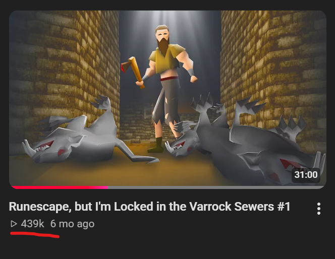 9Rain3's tweet photo. After 4 years, the Graardor Video has finally been dethroned as the most viewed video on my channel. May Saradomin bless you all, my rat brothers and sisters. 🙏🐀🐀🐀 https://t.co/kNNEj7lizi
