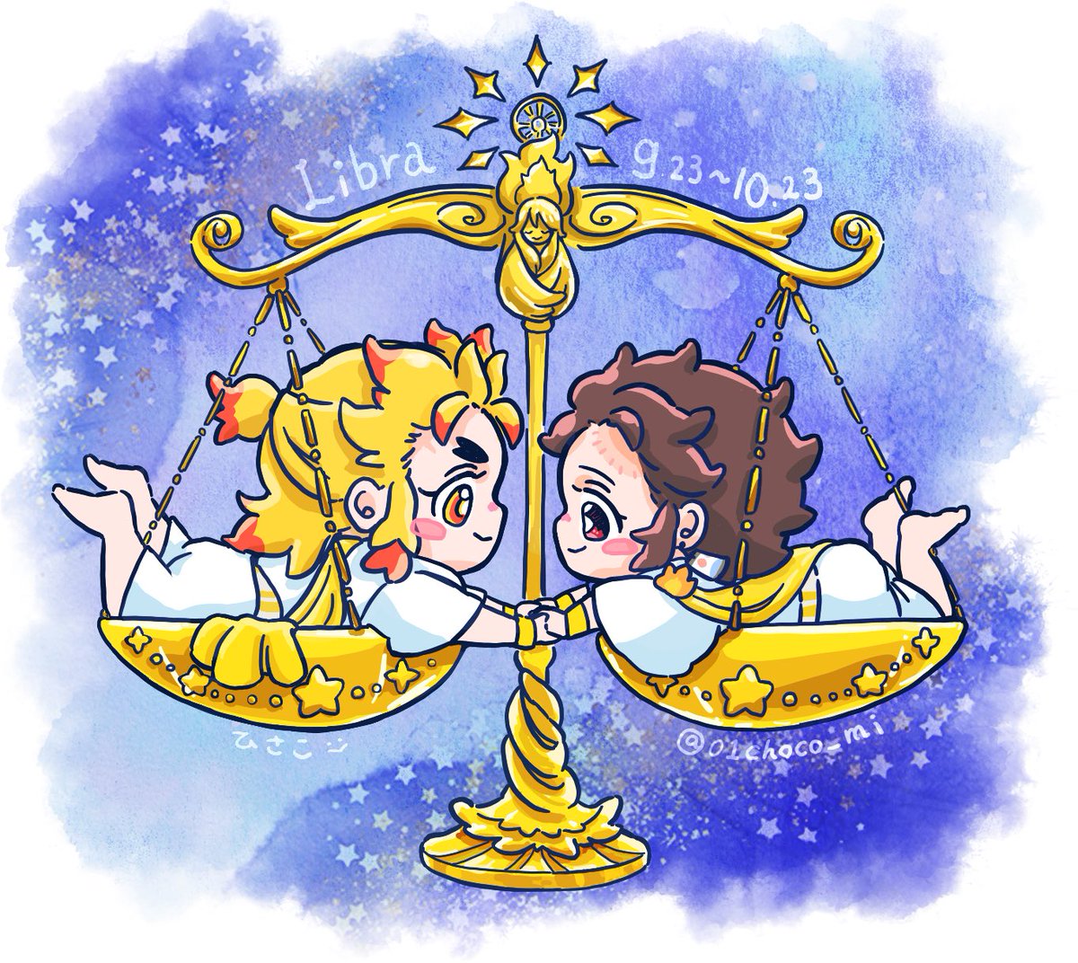 01choco_mi's tweet photo. 🌟12◇星座🔥🎴 その7🌟
てんびん◇座！
てんびんが難しい〜！お久しぶりです😹💦

♎のお誕生日の方をこっそりお祝い…🤲🌌
おめでとうございます✨️💗 https://t.co/koYqGvtwrE