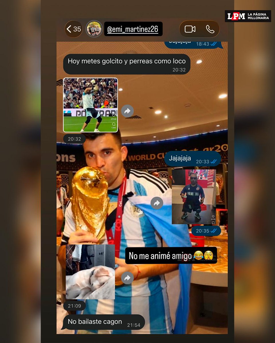 RiverLPM's tweet photo. El Dibu predijo el gol de Acuña 👀😂 https://t.co/L8UuTN0nYG