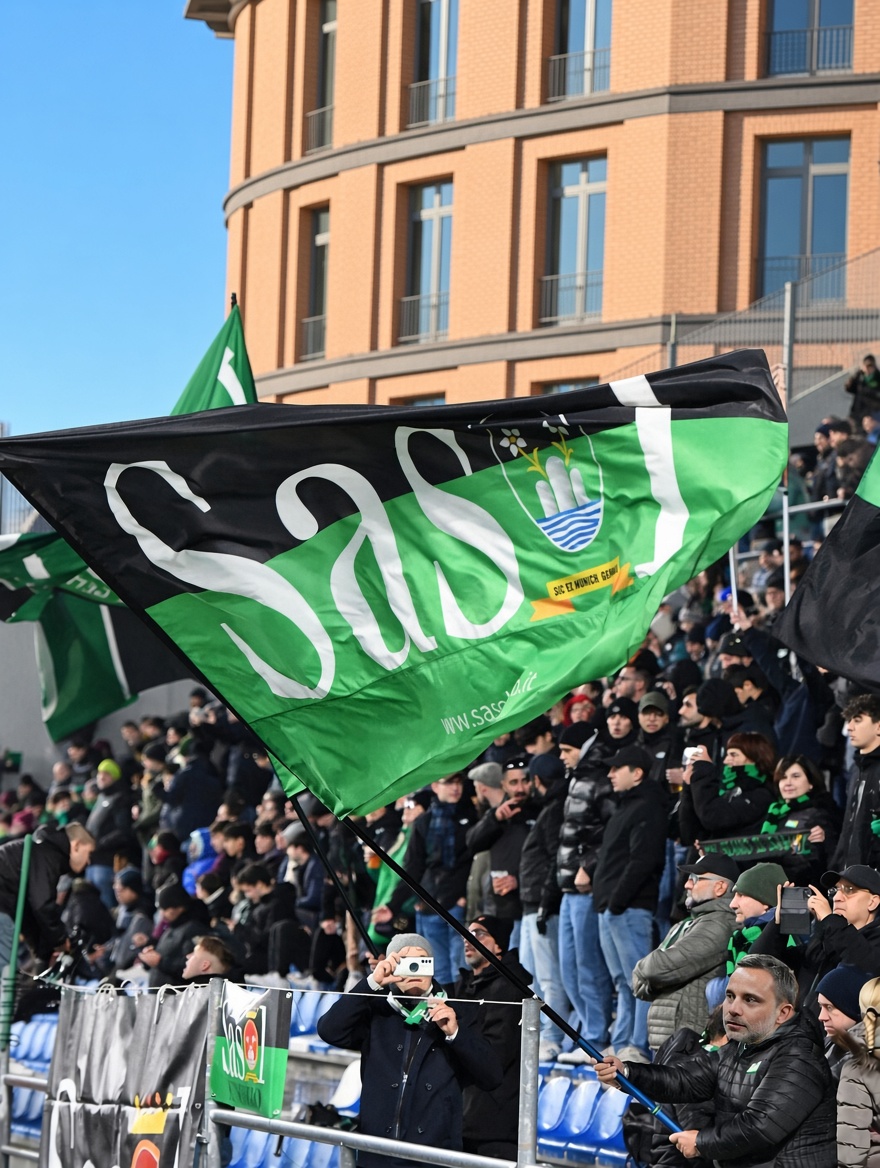 DavideFm1899's tweet photo. "I tifosi del Sassuolo sono belli carichi." (@DAZN_IT ) https://t.co/ZZhLjHcp1A