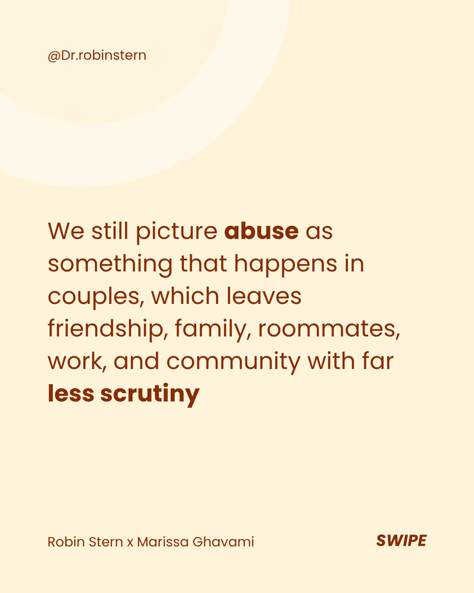 RobinSStern's tweet photo. Gaslighting does not need romance. A friend, family member, roommate, colleague, or community can also make you question your own perception. Marissa Ghavami and I talked about it here: https://t.co/PQ3t05bpdq https://t.co/nFUCtkZG3d