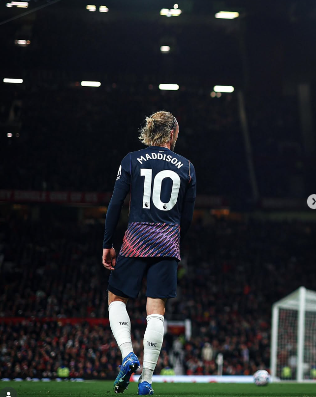 ChrisCowlin's tweet photo. James Maddison... "Proud of the character we showed in a tough moment to get back in the game with a man down. Principles we need to build on. Thank you away fans. Amazing as always but needs to be said 🤍💪🏼"

#COYS #THFC https://t.co/82Z33Awk0e