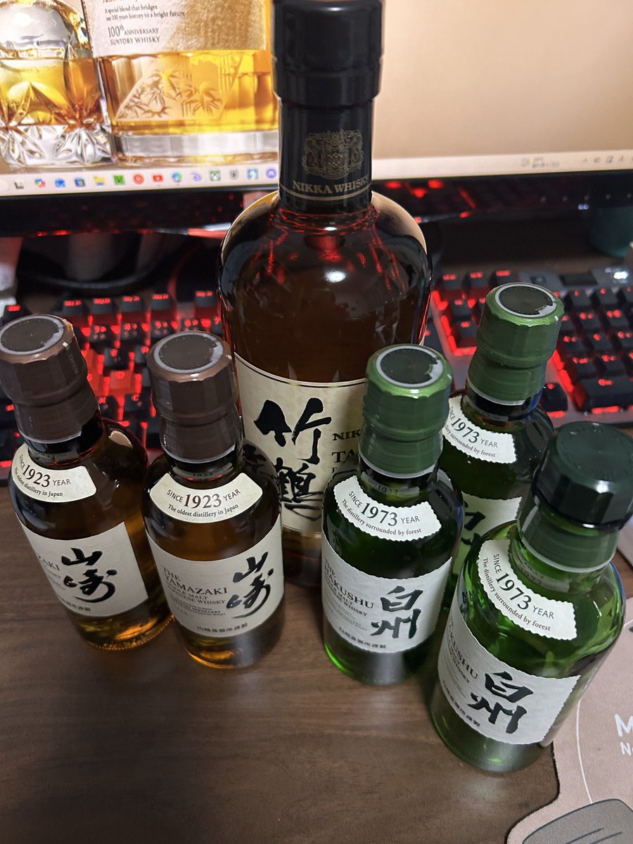 june_tea3434's tweet photo. 今月の戦利品えぐい
白州1本はもう飲みきった https://t.co/vgZZHfBZi8