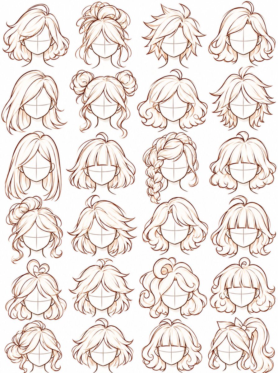 mellofriendy's tweet photo. Most useful hairstyle templates https://t.co/gutbUsglih