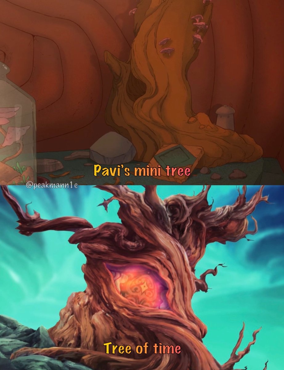 peakmann1e's tweet photo. Am I tripping, or does this mini treehouse in Pavi’s home look like the Tree of Time? https://t.co/UaoKREk2nX