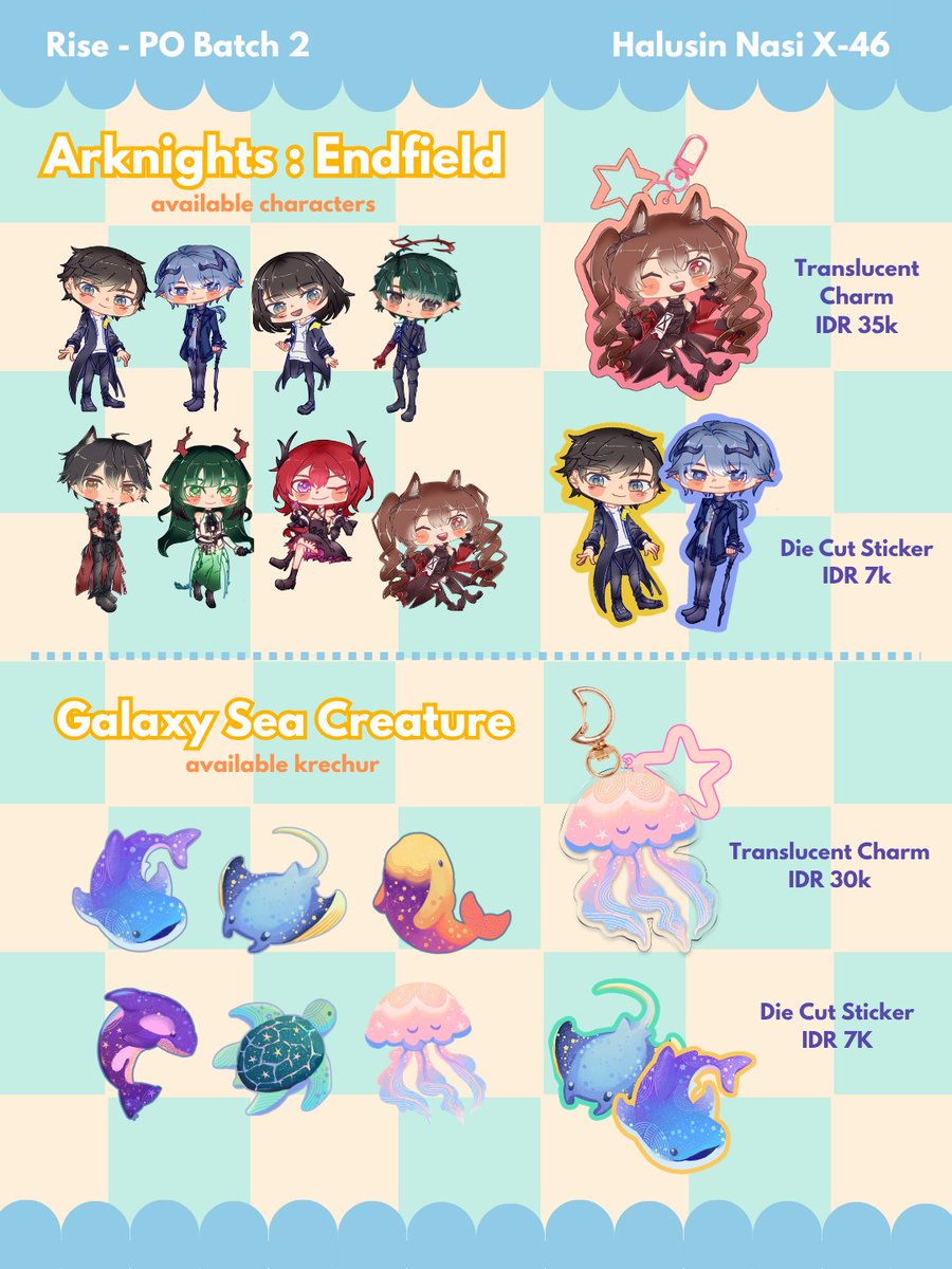 onericebowl's tweet photo. [🩷+ 🔁 appreciated ]

Rise &amp; Dil's Catalogue
[Dilandapetirr on ig]

#CF23 PO Batch 2 Pick up Only!
📅11 - 17 Oct 2026

✨GIVEAWAY and PO form on reply ✨

🐟genshin , hsr , arknights endfield , idv , holostars , sea creature (original)
🌐 GO dm me!

#comifuro23 #cf23catalogue https://t.co/x7z3K86EDh