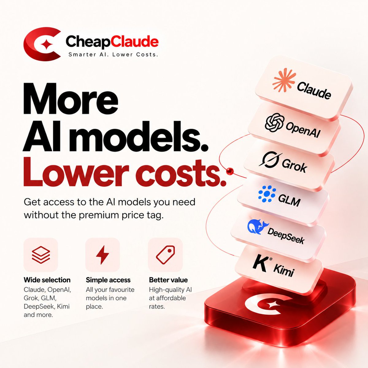 CheapClaude_Co's tweet photo. Another day to remind you that Cheap Claude is your go-to for accessing your favourite AI models at lower prices 😊.
#Ai #Aitools https://t.co/u0X6ngRkF8