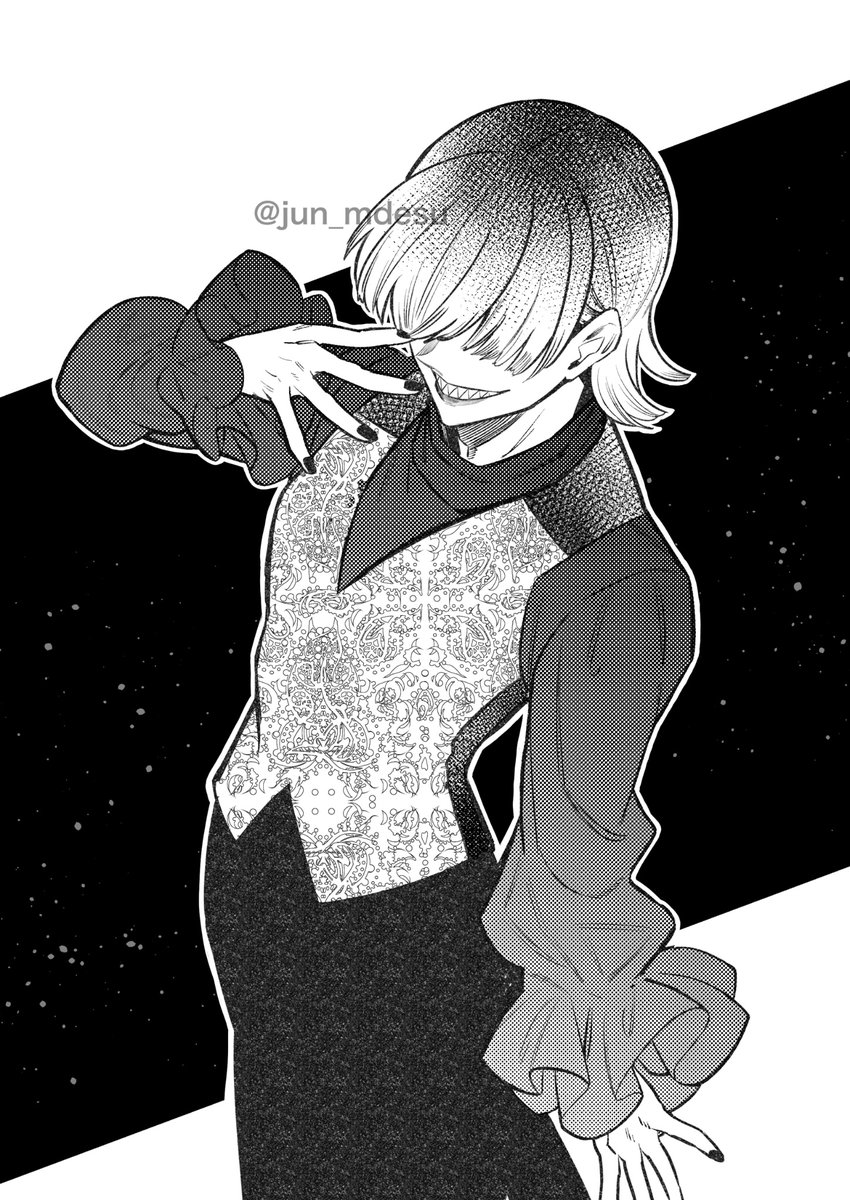 jun_mdesu's tweet photo. #パンミュ のメカクレさん達メロくなかったですか？という楽描き
(ギザ歯とネイルは幻覚) https://t.co/YECyeSyq0z