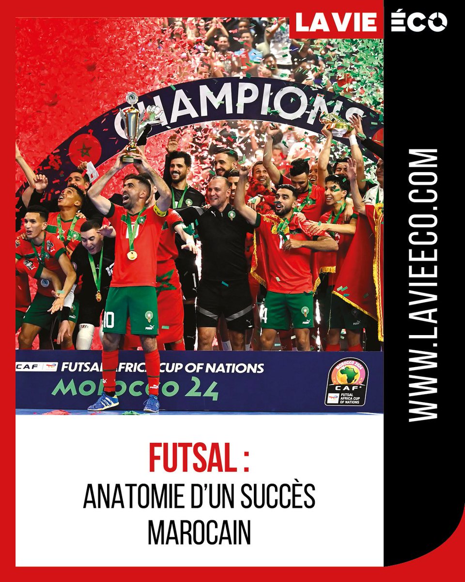 JournalLavieeco's tweet photo. L’équipe nationale de futsal est devenue une référence internationale. Derrière cette prouesse, une combinaison rare : la continuité d’un projet technique, un investissement institutionnel assumé et une génération de joueurs formés pour gagner.

➡️ https://t.co/J5Rp7tdTof https://t.co/NwWp2Y8tUU