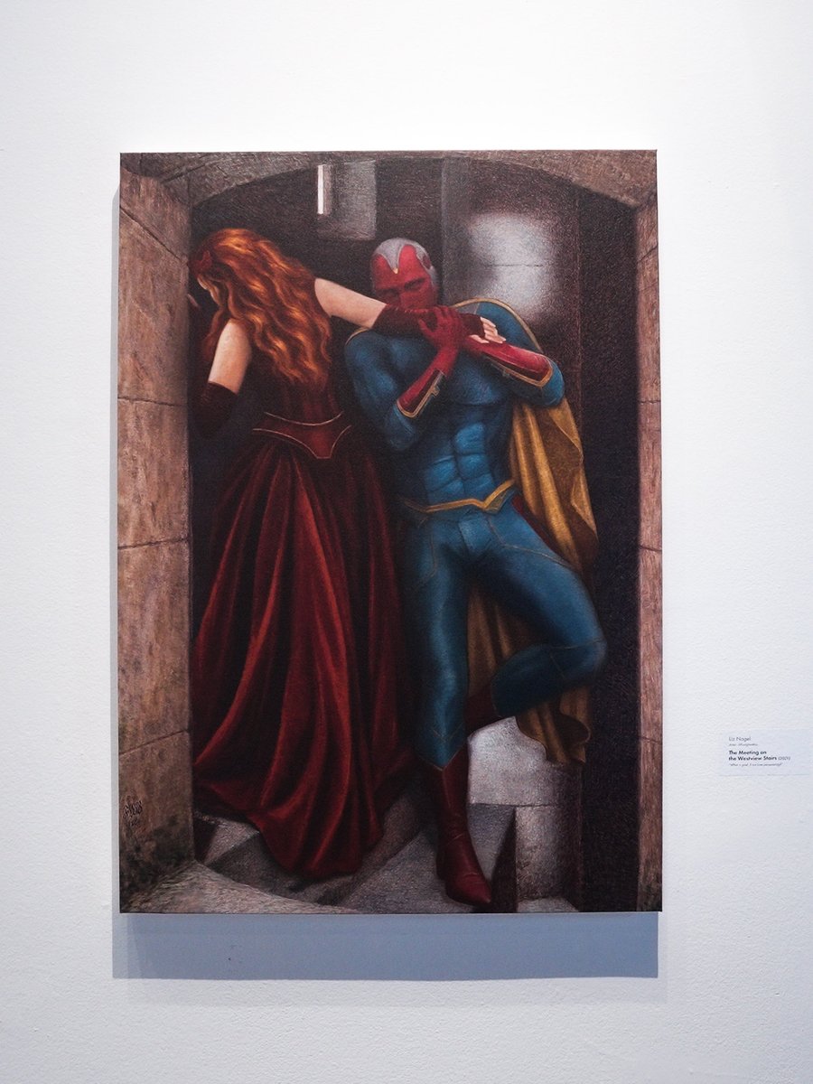 QuidVacuo's tweet photo. El arte que han creado para promocionar ‘VISION QUEST’ en la NYCC.

Un vistazo por la historia representado por Ultron, Vision, Wanda, IronMan y Hulk https://t.co/mgAOOyLDcl
