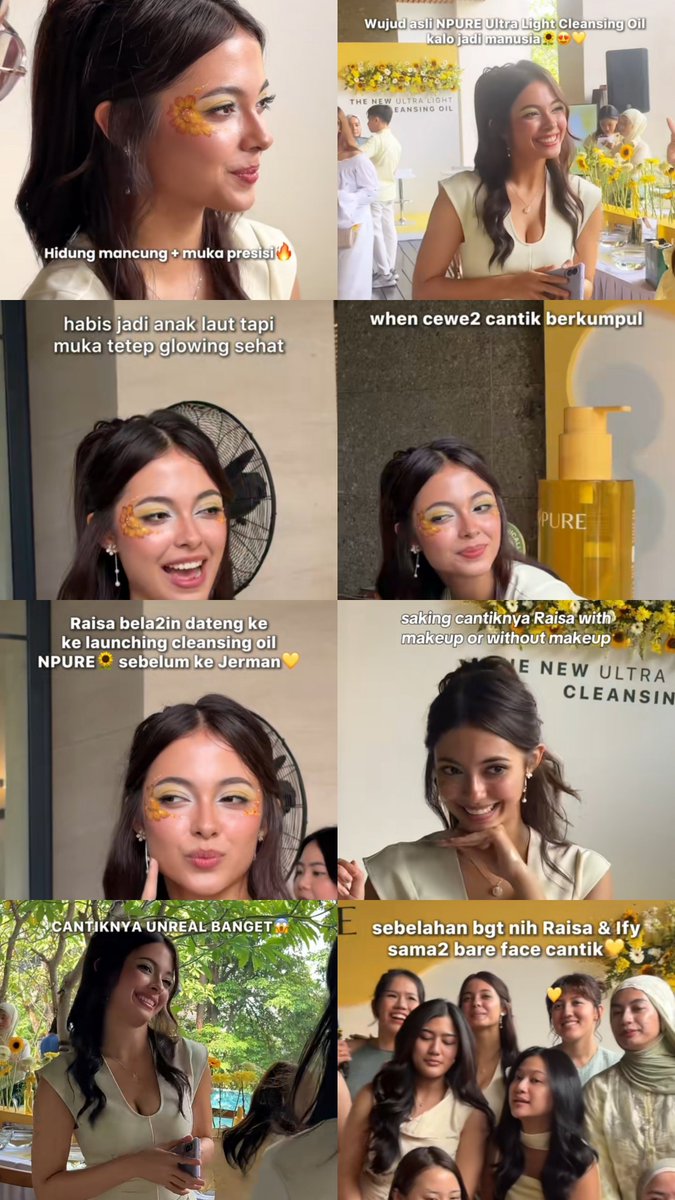 hannagyeongs's tweet photo. in love banget dengan marketing approach NPURE ke raisa as BA mereka 🥹💛💚 liat caption captionnya!

dengan raisa yang masih a growing star, mereka konsisten dengan "semua Raisa di rayakan". selain ngehighlight image brand yang cantik natural sehat, rasa bangganya nembus layar! https://t.co/RBw8HheXsZ