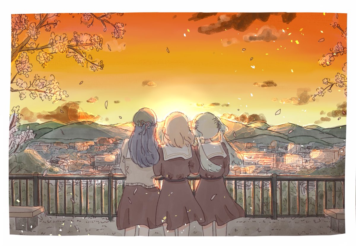 tu______mi's tweet photo. 「同じ空、見ていたね」

#蓮ノ空美術部 https://t.co/bpetTz64Ig