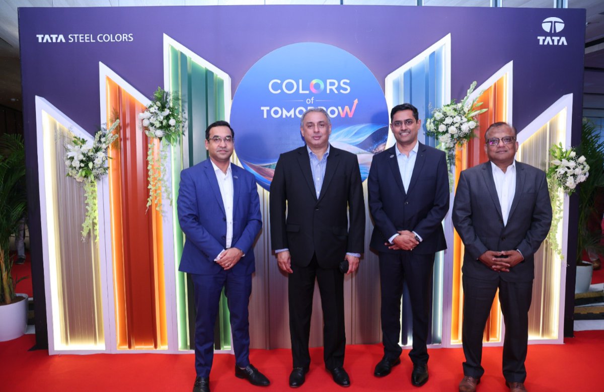 NewsStar69313's tweet photo. Tata Steel Colors Introduces Colorcoat® Pre-Painted Steel In India.
#Tata #Steel #Colors #Introduces #Colorcoat® #Pre #Painted #Steel #India https://t.co/5VIAIQPGHe https://t.co/nCkmDrTMcG