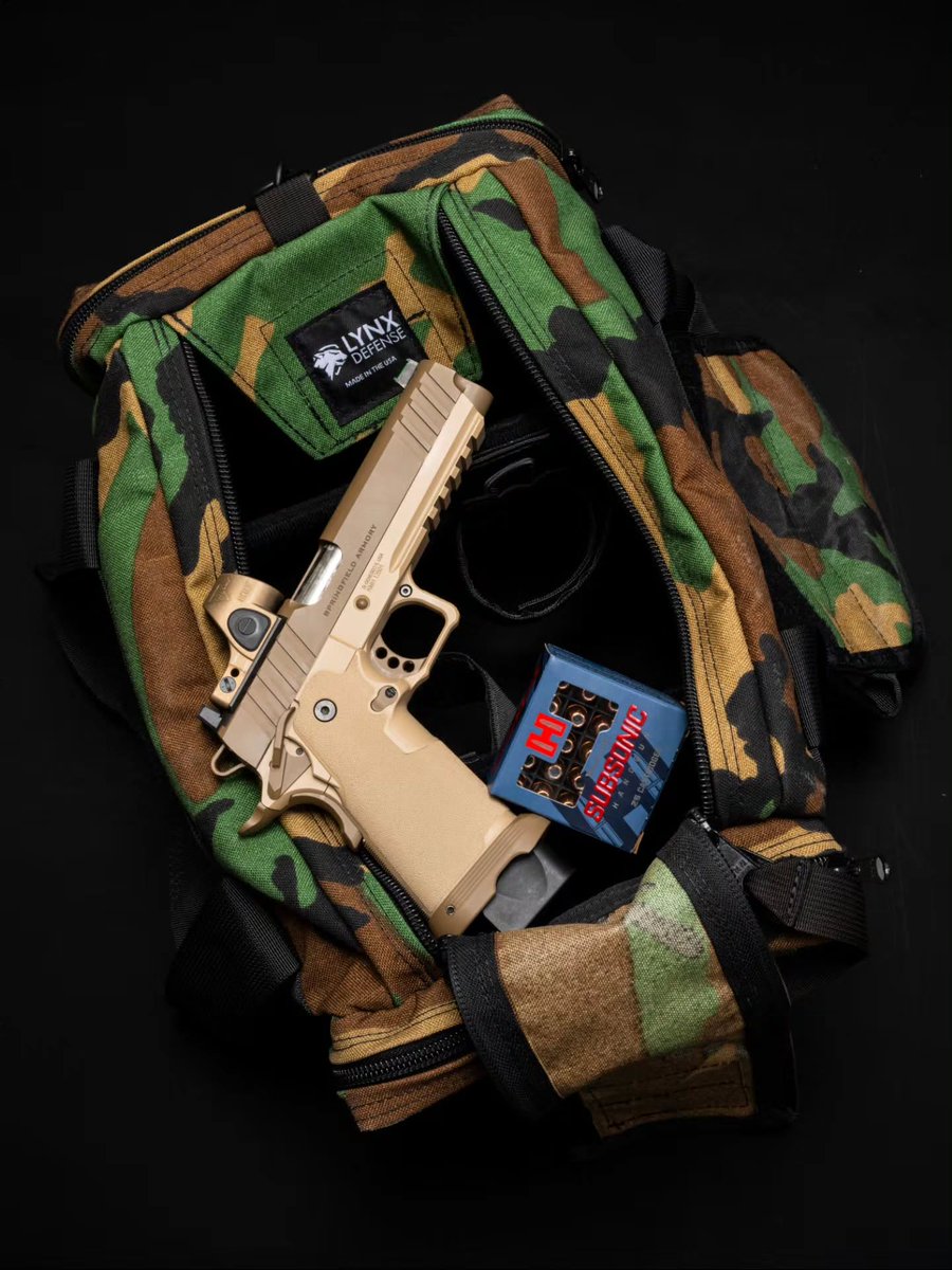 OpticsPlanet's tweet photo. Range day!
@lynxdefense range bag
@Springfield_Inc 1911DS Prodigy 
@Trijicon SRO OPMOD 
@TeamHornady 

📷 by down_range_photography https://t.co/ImhBViJdA7
