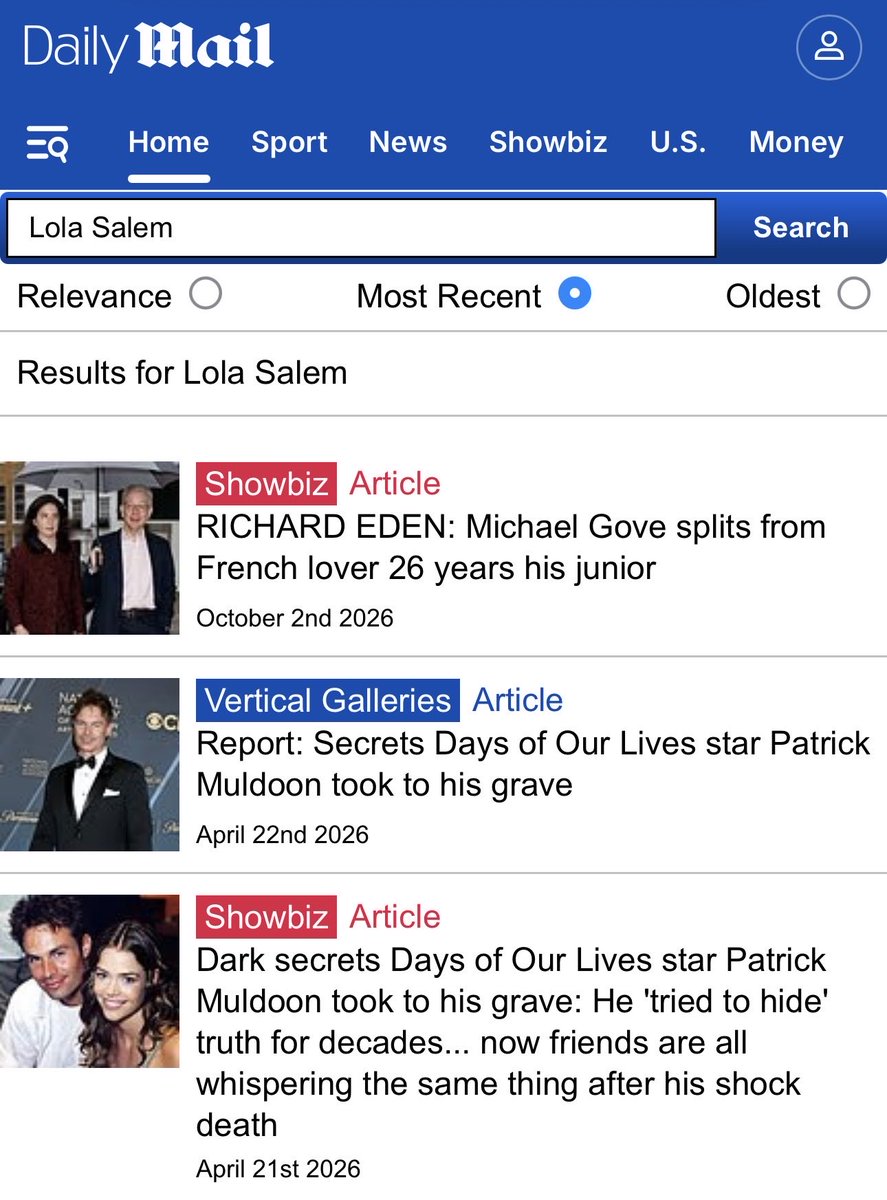 PeterAndrewss's tweet photo. Bizarrely, the story about @michaelgove’s former girlfriend charged with possessing child pornography, is no longer on the Daily Mail website. https://t.co/ta41ZhFcZX