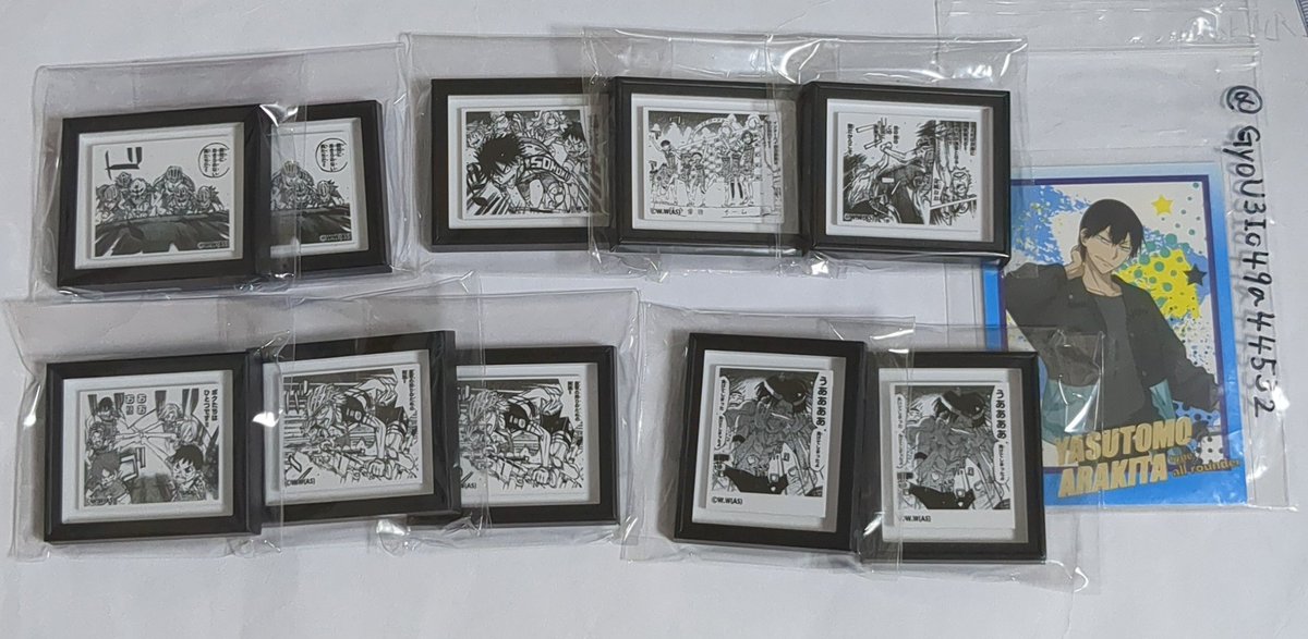 GyoU3Io49a44532's tweet photo. 【譲渡】弱虫ペダル　ラッフルくじ　B賞

【譲】B 2 11☆ 15☆ 22 24 25 27
【求】定価＋送料

◯☆含む方優先。
◯PayPay、メルペイ、ゆうちょ対応。
◯まとめての方優先。
◯郵送、最短で10/16（金）の発送。

検索からでもお気軽にお声掛けよろしくお願い致します🙇 https://t.co/kobdlmyugH