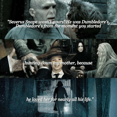 PotterWorldUK's tweet photo. "Severus Snape wasn't yours. Snape was Dumbledore's, Dumbledore's from the moment you started hunting down my mother." – Harry Potter https://t.co/SLKle1ZI8V