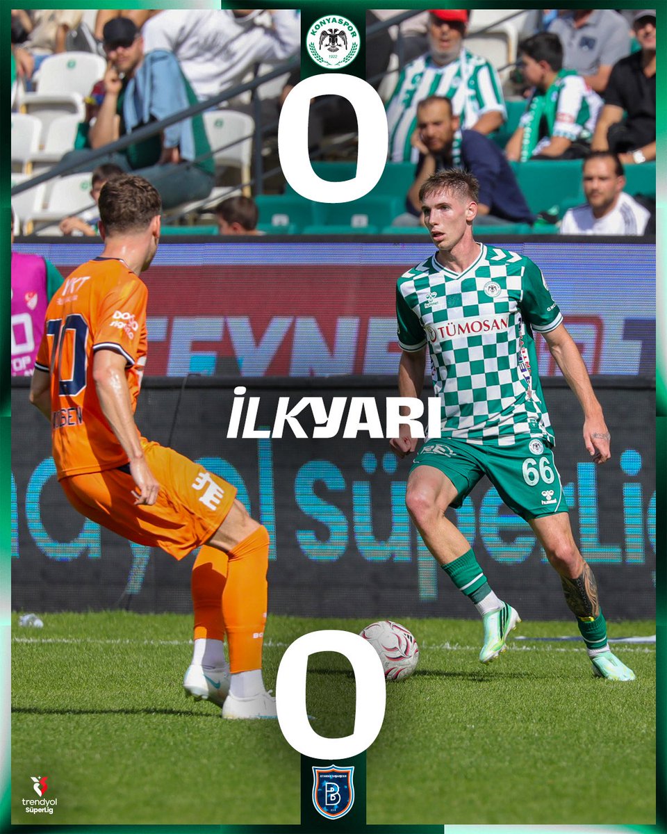 konyaspor's tweet photo. İlk yarı sona erdi. #KNYvBFK https://t.co/T7zPtKiXnG