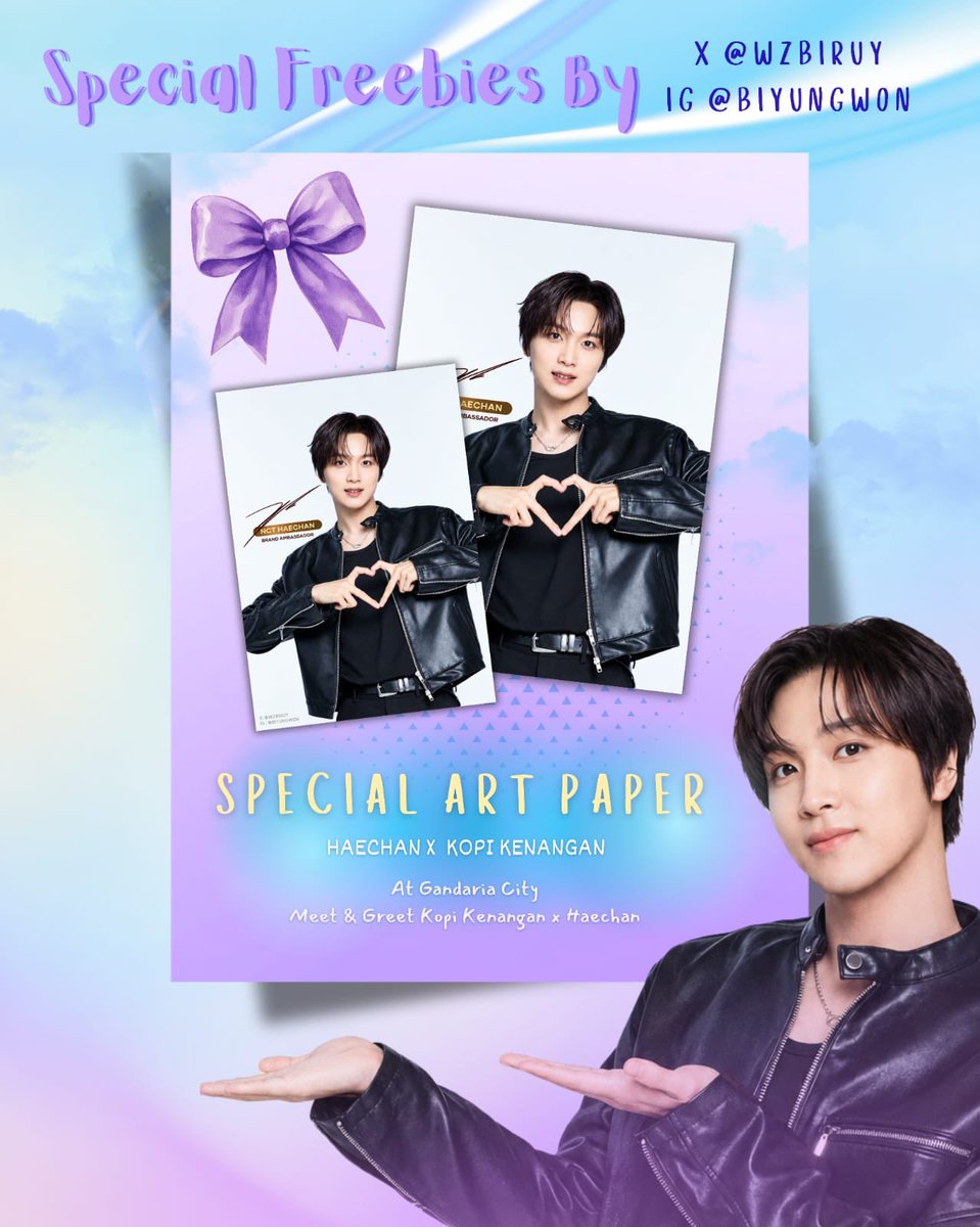 wzbiruy's tweet photo. ๑ ˚ ͙۪🐻꒱ #KopiKenangan x Haechan Meet And Green  Freebies by @wzbiruy  

— 12.10.2026 at   @ Gandaria City

What Will You Get ❓❗️
✮ 1 Poster Haechan x Kopi Kenangan (malay edition)

❗️ Limited Quantity

n : kalau sempet besok aku spill outfit ya^^
realpict next twt https://t.co/3D0VfEAHfh