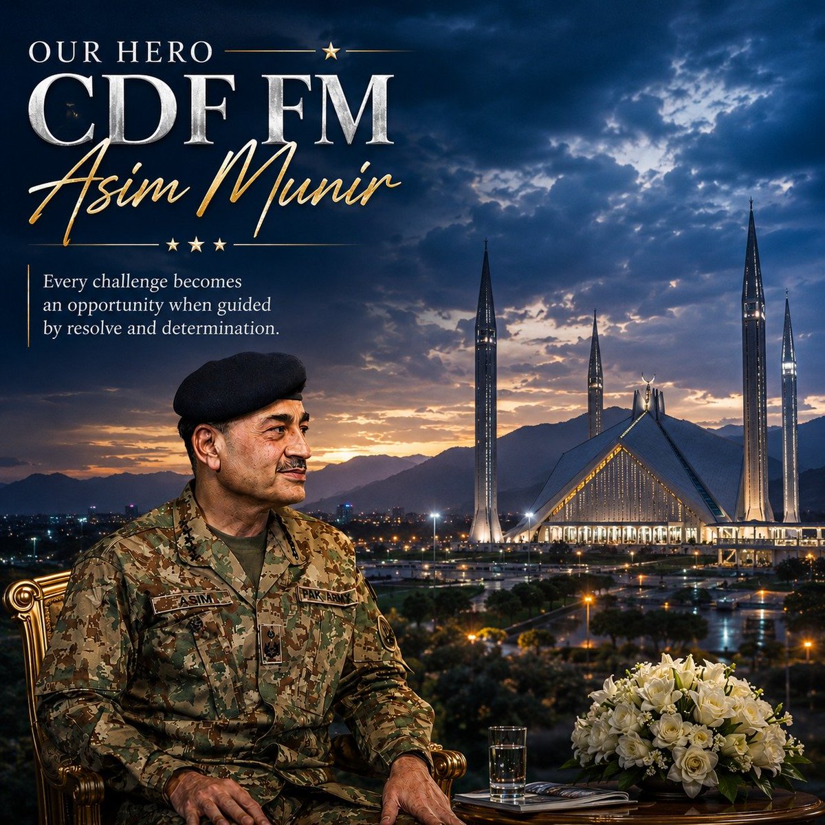 Milisa1m09's tweet photo. A legacy of valour, a vision of hope, and a commitment to the nation define Field Marshal Asim Munir.
#NameOfTrustCDF #LegacyOfValourCDF #BeaconOfHopeCDF #SymbolOfExcellence #BehindYouCDF https://t.co/I3nCXjJSPK