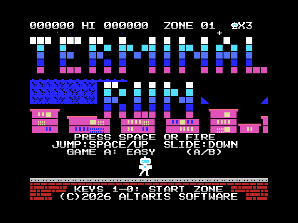 MSXdevContest's tweet photo. MSXdev26 #06 Terminal Run
https://t.co/i7B5Aa8dgU
#msxdev26 https://t.co/tiOJ6wvHEw
