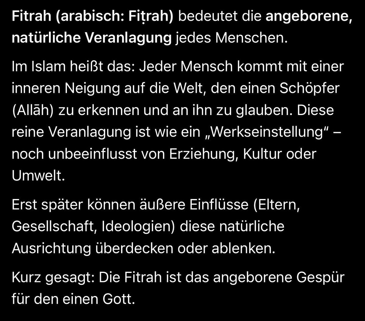 14muhammed53's tweet photo. @_richtig_falsch Fitrah (arabisch: Fiṭrah) bedeutet die angeborene, natürliche Veranlagung jedes Menschen. https://t.co/D0C9oRgOO3