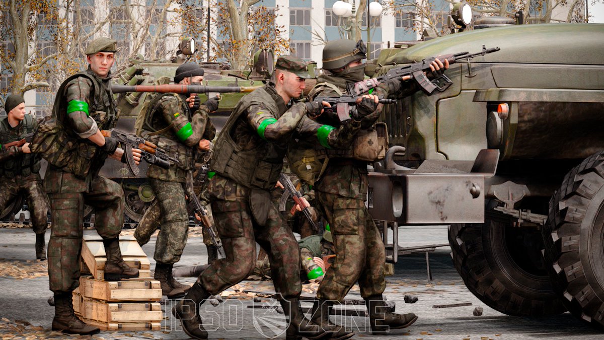 CHERTAnews's tweet photo. Pro-Šavin CDF soldiers storm the “Chernarus 24” TV studio.
Novigrad, Chernarus.
07:15, October 11, 2012. https://t.co/g5unPEkX9W