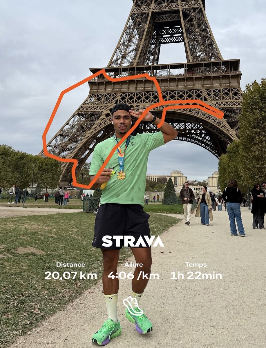 rvpfr__'s tweet photo. 🚨INCROYABLE ! 🏁

GAMBI VIENT D’ENCHAÎNER À NOUVEAU UN SHOWCASE ET UNE COURSE DE 20 KM LE MÊME WEEK-END ! 😭🏃🏾‍♂️

Il a réalisé une MAGNIFIQUE PERFORMANCE en parcourant plus de 20 KM en 1H22, à une allure impressionnante de 4:06/km 👏 https://t.co/XY3G8h7rsh