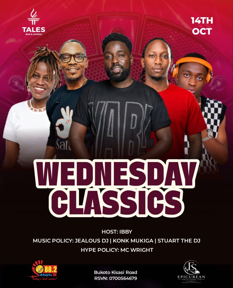 paulwebs1's tweet photo. Every weekend gets me thinking about this midweek plot @Taleslounge_kla. Classic music, drinks, food, vibes and much more await you this Wednesday. As usual, there is always a guest DJ on the lineup each week. This week, we have @JealousDeejay on the decks

#WednesdayClassics https://t.co/q4sfAH2Ish