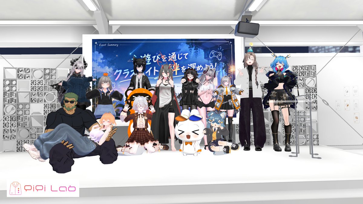 aya0_vr's tweet photo. #PiPiLab
水曜7日
ネル先生の遊びを通じてクラスメイトと絆を深めようの授業
謎解きめっちゃ雑魚なので、みんなで解いていくやつで本当にほっとした。
パシャちゃんのネームプレート無しで遊ぶって、難しそうだけど、面白そうだとも思ったなぁ
皆で塔の上からの写真はめちゃめちゃ好き https://t.co/CsxG7J1Xbn