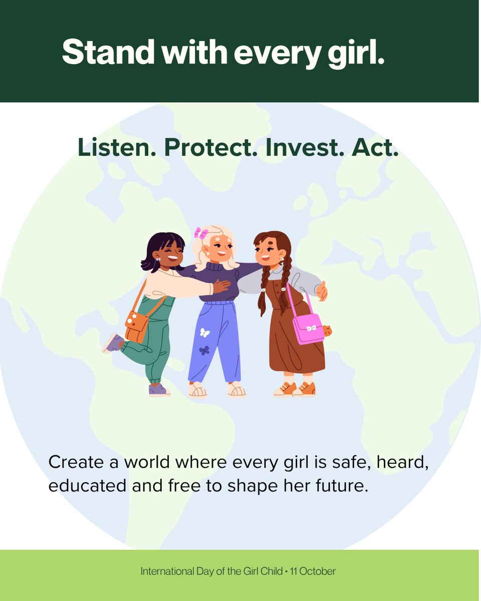 yncsd's tweet photo. At YNCSD, we believe girls deserve more than a seat at the table. They deserve the power to influence decisions that affect their lives. We’re committed to advancing their rights and amplifying their voices. #InternationalDayOfTheGirlChild 
(2/2) https://t.co/ESN01DLpqf