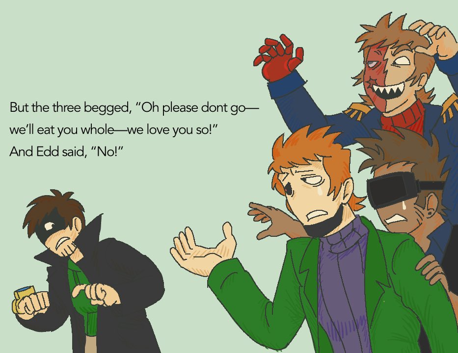 Hoorayble's tweet photo. Making my own wtfuture food and feeding myself lately. I might gatekeep my comic #wtfuture #eddsworld https://t.co/BMYduTJ4Nk