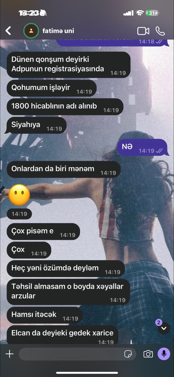 milliveyerliho's tweet photo. Azerbaycandaki yeni baş örtüsü yasağı artık üniversitelerde de uygulanmaya başladı. Mesajda Bakünün en popüler üniversitelerinden birinde kapalı kızların isimlerinin listeye alındığı belirleniyor. Bu duruma sessiz kalmayın lütfen #HumanRightsInAzerbaijan https://t.co/hXOQCRncqk
