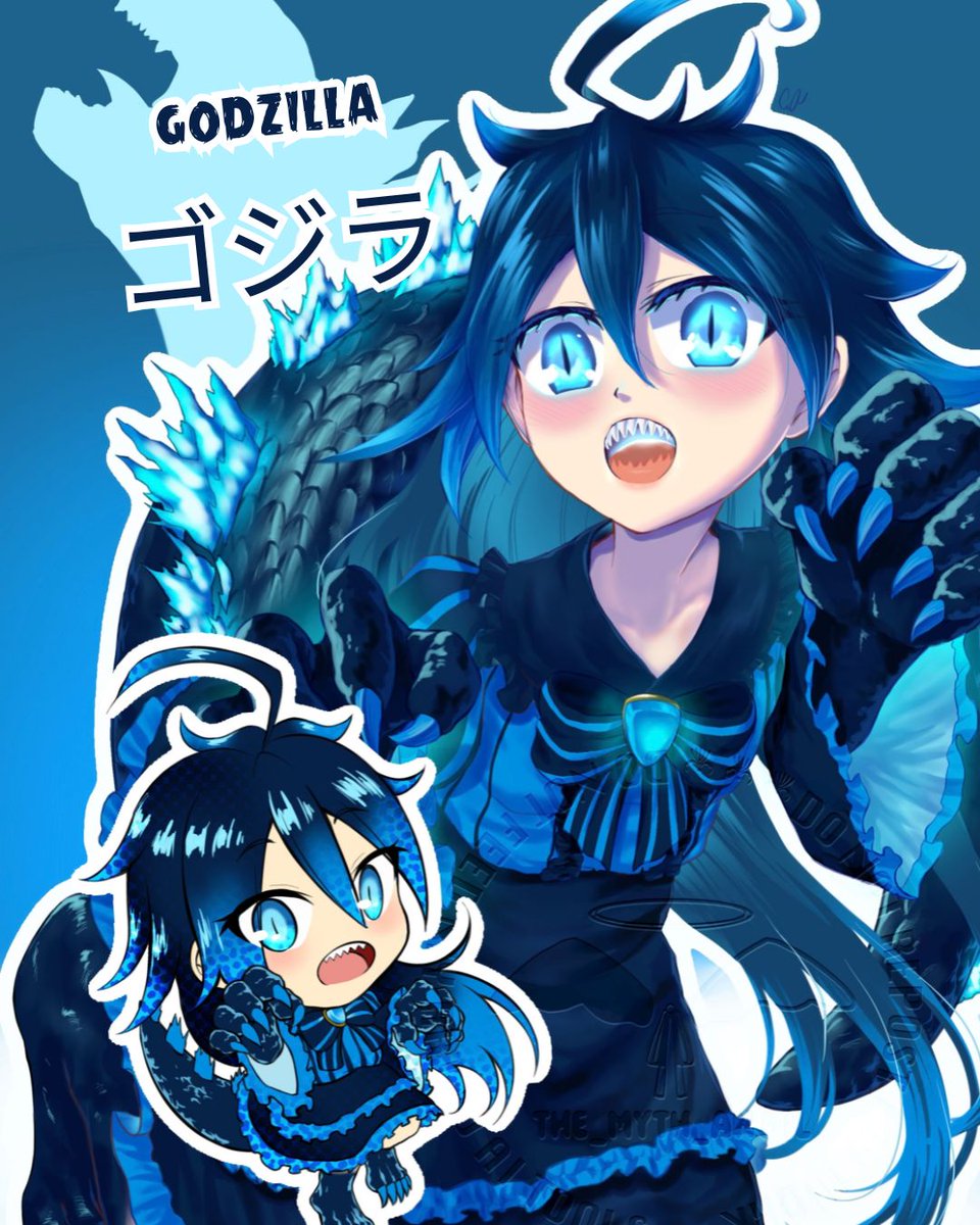 Themythangel's tweet photo. Turning Godzilla monsters into cute anime girls! (1/9) 🦖✨

💬 Which Godzilla monster do you think would make the CUTEST anime girl? 👀💚

#Godzilla #Kaiju #Gijinka https://t.co/DqdN8C2nl2