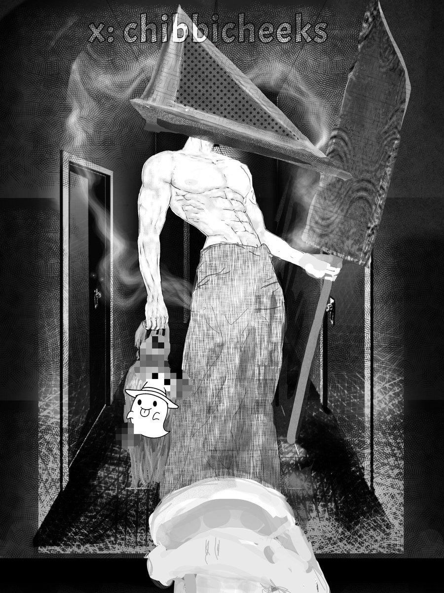 chibbicheeks's tweet photo. Why did you eat the candy? 😠 

#artmoots #moots #commision
#bleach #gore #PyramidHead #silenthill https://t.co/W4MdkxVRVQ