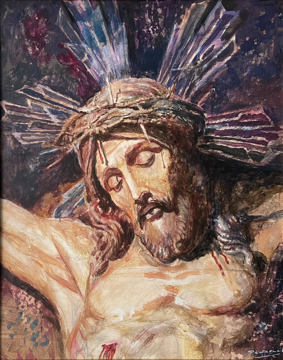 JMPedernal's tweet photo. Santísimo Cristo de la Piedad. Guadamur, Toledo. Acrílico sobre tabla, 50x40 cms. Allá donde se encuentren tus raíces, hallarás el tesoro del amor #guadamur #toledo #cristodelapiedadguadamur https://t.co/mWv4Bjdi8G
