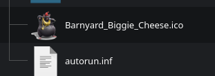 emlo40Official's tweet photo. @spyangelwong @br0melina @Firebrandstan you place a .ico image into the drive then, make a text file called autorun with the .inf extension.
Inside that file you write:

[autorun]
icon="name_of_image.ico"

then reboot you pc, it should show up https://t.co/XFrJBrbNfE
